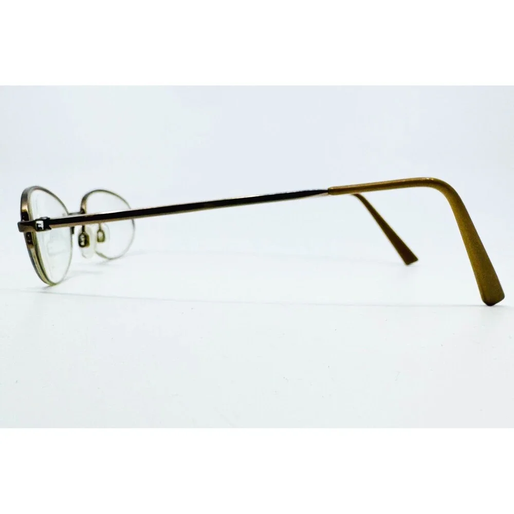 Flexon Ella Eyeglasses Women Brown Semi-Rimless Oval 47-18-135